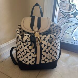 Spartina 449 Black and White Patterned Backpack